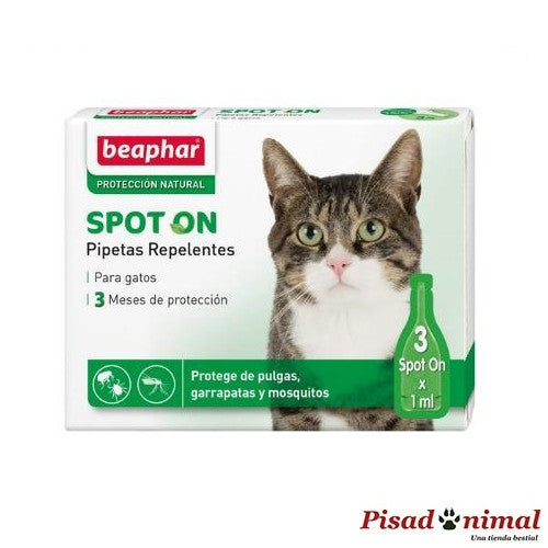 Beaphar Spot-On Pipetas Repelentes Naturales Antiparasitarias para Gatos
