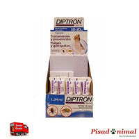 Expositor 30 Unidades DIPTRON Pipetas Anti Pulgas y Garrapatas para Perros (10-20 Kg)