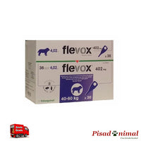 36 Unidades FLEVOX Pipetas Anti Pulgas y Garrapatas para Perros (40-60 Kg)