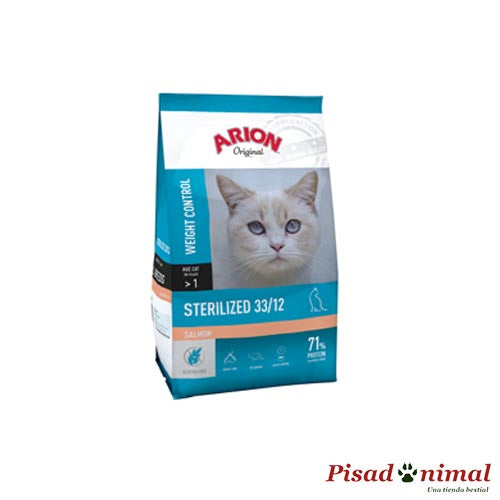 Original Sterilized Weight Control 33/12 Salmón para gatos 2 Kg de Arion