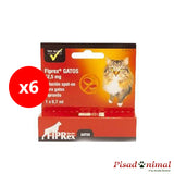 Fiprex Gatos 6 Pipetas Antiparasitarias Fipronilo