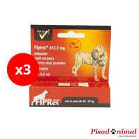Fiprex XL 3 Pipetas Fipronilo Perros Gigantes