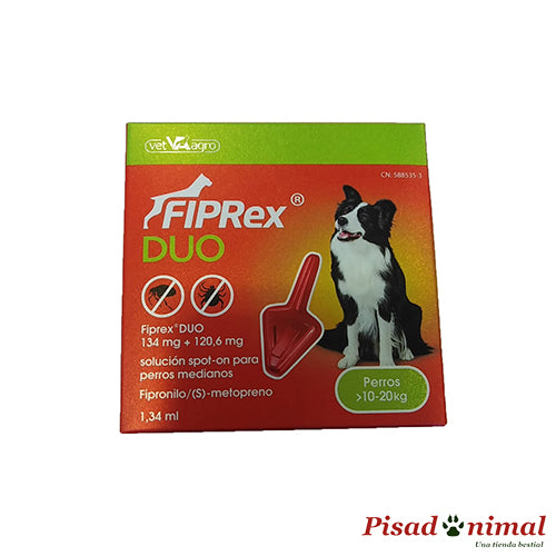 Pipeta antiparasitaria Fiprex Duo M para perros medianos (10-20Kg)