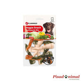 12 Snack dental veggie pasta de dientes 7,5 cm de Flamingo