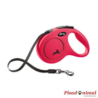 Flexi New Classic Correa Extensible para perro pequeño color rojo