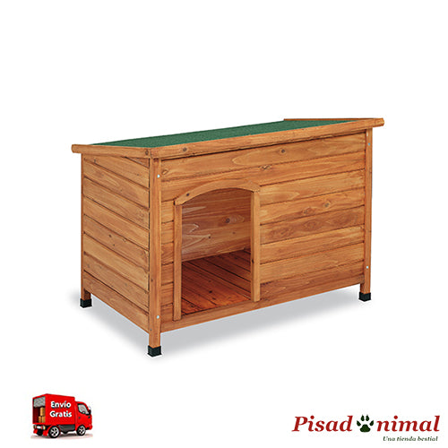 GAUN Caseta de Madera con Techo Plano para Perros