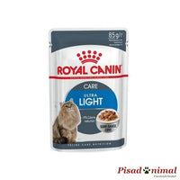 Sobre de gelatina Royal Canin Ultra Light para gatos con sobrepeso 85gr