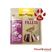 Duck Fillets snack para perros 6 Bolsas de Gimdog