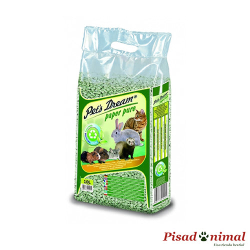 Paper Pure 10 L lecho de papel para roedores y gatos de JRS Pet's Dream