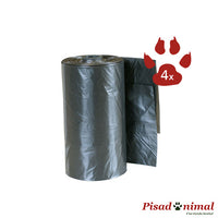 4 Rollos de bolsas de plástico negras para cacas de perro de Kerbl