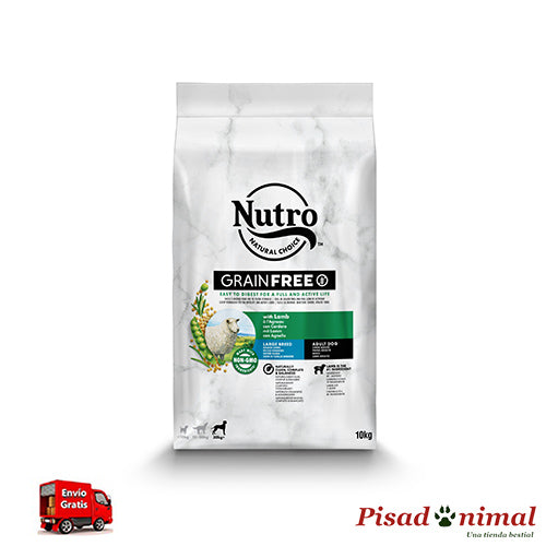 Nutro Grain Free de cordero para perros adultos de razas grandes 10Kg