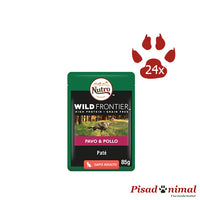 Comida húmeda Nutro Wild Frontier Pavo&Pollo para gatos adultos - 24x85gr