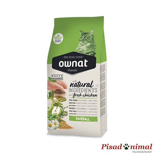 Ownat Classic Cat Hairball pienso para la eliminación de bolas de pelo en gatos