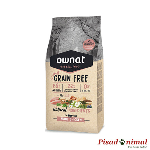 Ownat Grain Free Adult Cat Chicken pienso sin cereales para gatos adultos
