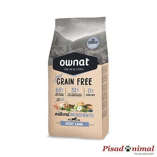 Ownat Grain Free Adult Lamb pienso sin cereales para perros adultos con actividad física normal