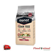 Ownat Grain Free Adult Duck pienso con pato para perros adultos 14Kg