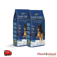 2 Sacos 15 Kg Pienso TRIPLE CROWN SPORTIVE DOG 15Kg para Perros Adultos con Alta Actividad