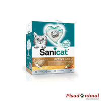 Arena sin polvo Sanicat para gatos Active Golden para gatos 6L