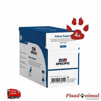 Alimento húmedo para gatos 4 Cajas 12 sobres de 85 gr de Kidney Support FKW de Specific