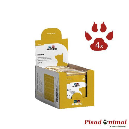4 Cajas con 7 bandejas de 100 gr Kitten FPW de Specific