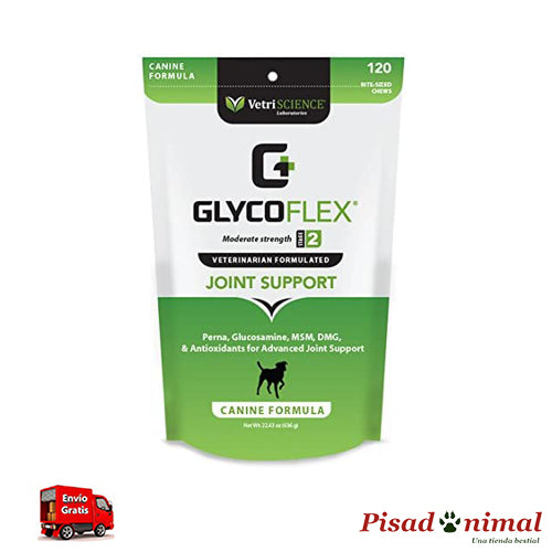 Glyco Flex II 120 chews suplemento alimenticio para perros de Vetnova