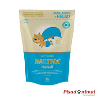 Multiva Hairball 45 Chews suplemento alimenticio para gatos de Vetnova