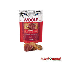 Snacks para perros Corazones de Pollo y Pato 100 gr de Woolf