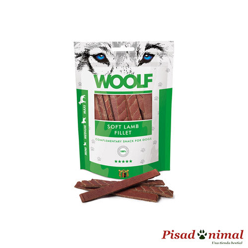 Snacks para perros Filetes Tiernos de Cordero 100 gr de Woolf