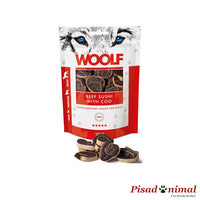 Snack Sushi Ternera y Bacalao 100gr para perros de Woolf.